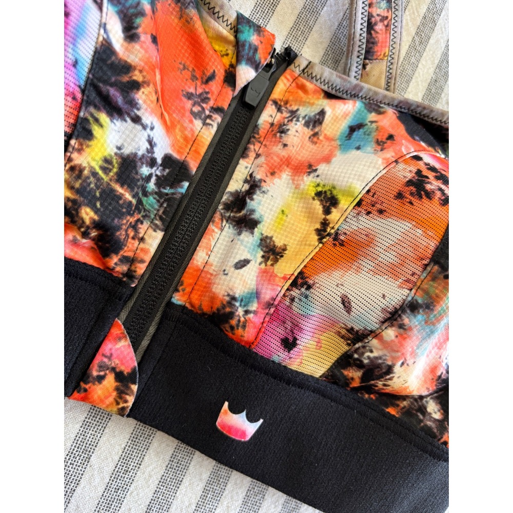Shefit High Impact Size Small Orange Tie-Dye Print Custom Fit Sports Bra - Picture 3 of 10